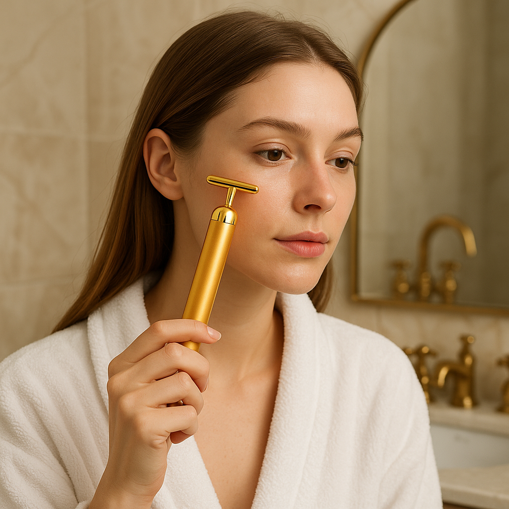 24K Gold T-Bar Massager